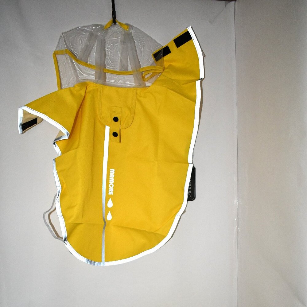 MAMORE Dog Raincoat Reversible Waterproof Hooded Dog Rain Coat, Reflective MED